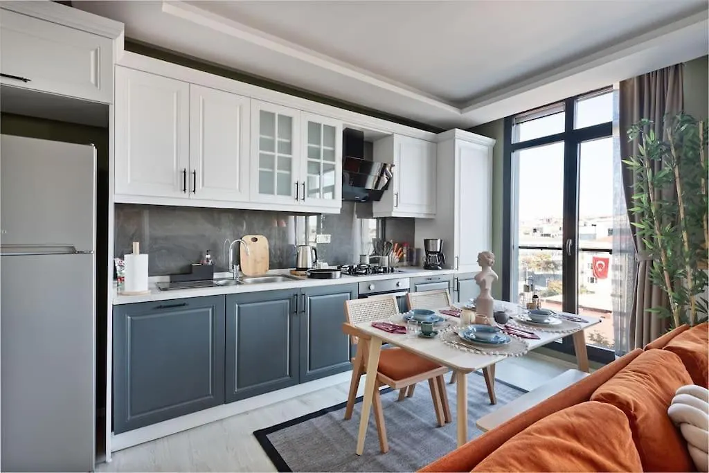 Scandinavian Style Artful Apartment In Residence Istanbul