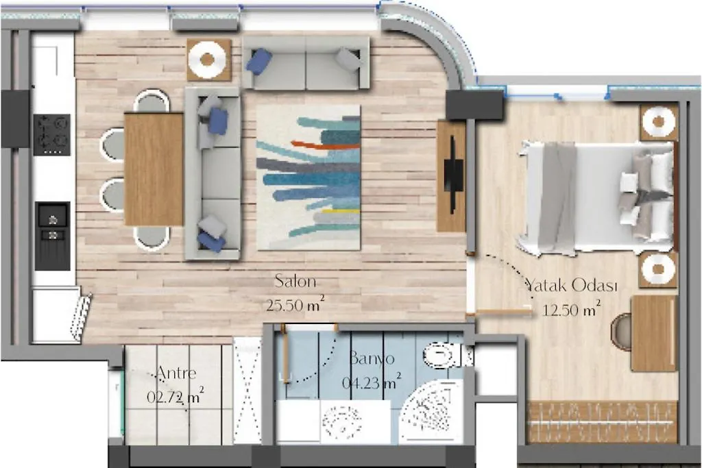 Scandinavian Style Artful Apartment In Residence Istanbul Turkey